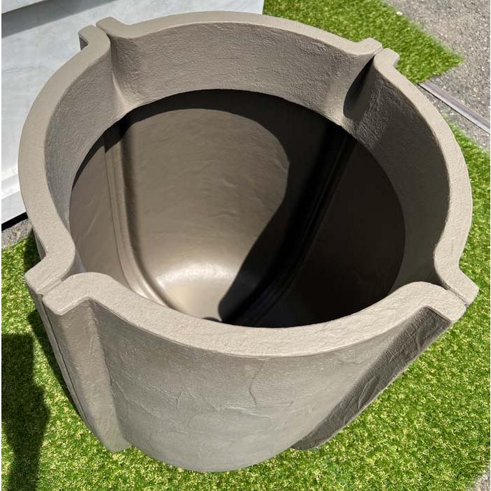 イタリア製 プランター カセッロ60 φ60cm 樹脂製 軽量 ラウンド 大型 大きい 深鉢 観葉植物 セメント風 フラワーポット【特別セール品】の画像