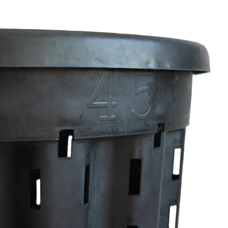送料無料 ナーセリーメッシュポット 10個セット 15号 35L φ45cm プランタープラスチック 中型 黒 ブラック 植木鉢 大量 まとめ 生産者 農園 業務用 プロ RPV45の画像
