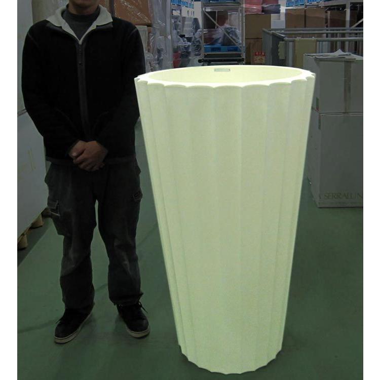 イタリア製 2way プランター ユーフロニオ 100L/40L 背高 大きい 大型 植木鉢 おしゃれ 樹脂製 レッド ブラック 軽い EUF74 特別セール品の画像