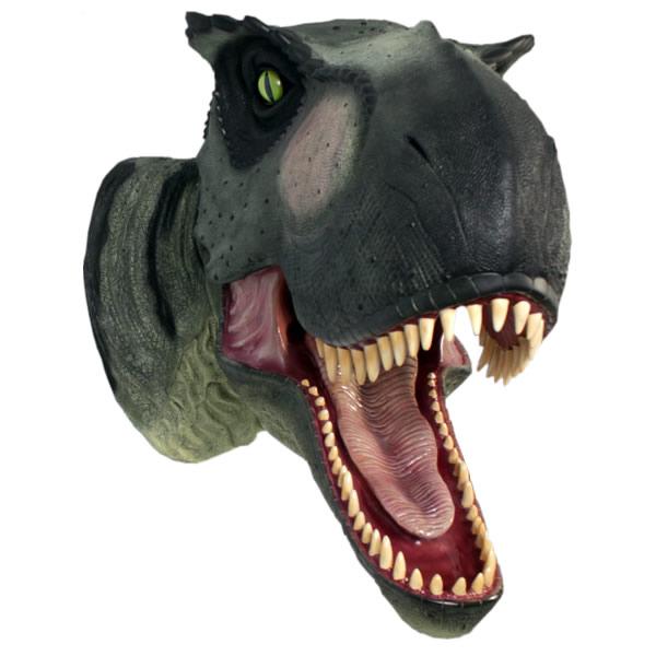 FRPアート 巨大 T-Rexの頭部 恐竜 顔 爬虫類 動物 目立つ ウォールデコ ティラノサウルス 博物館 壁飾り 装飾 3D 標本 店舗 fr110106 インテリア ディスプレイの画像