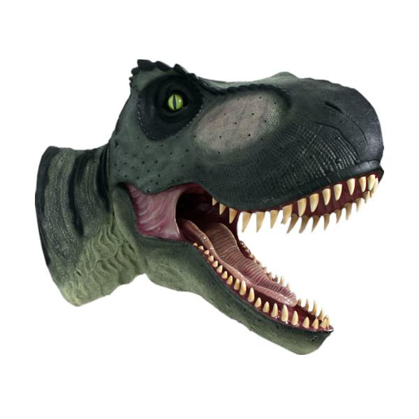 FRPアート 巨大 T-Rexの頭部 恐竜 顔 爬虫類 動物 目立つ ウォールデコ ティラノサウルス 博物館 壁飾り 装飾 3D 標本 店舗 fr110106 インテリア ディスプレイの画像