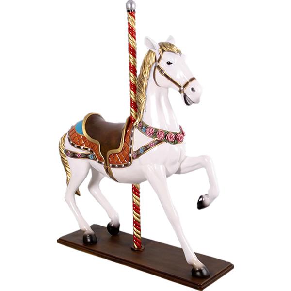 回転木馬 メリーゴーランド ホワイト 馬 かわいい 遊園地 ファンタジー