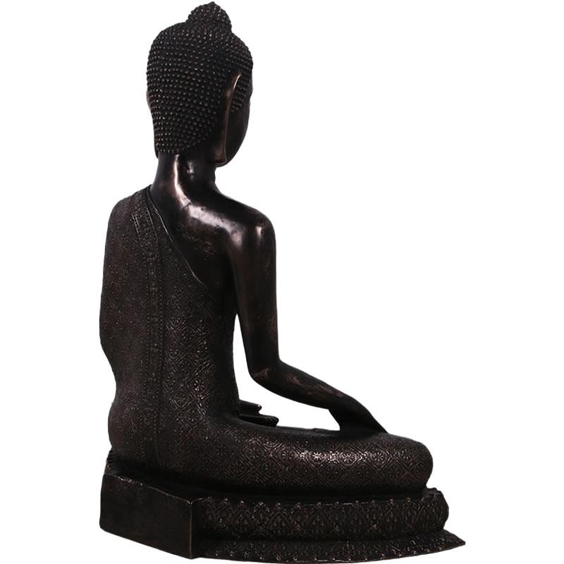 バンコク風 仏陀 ブッダ像 高さ83cm ブロンズ像風 神様 仏像 釈迦