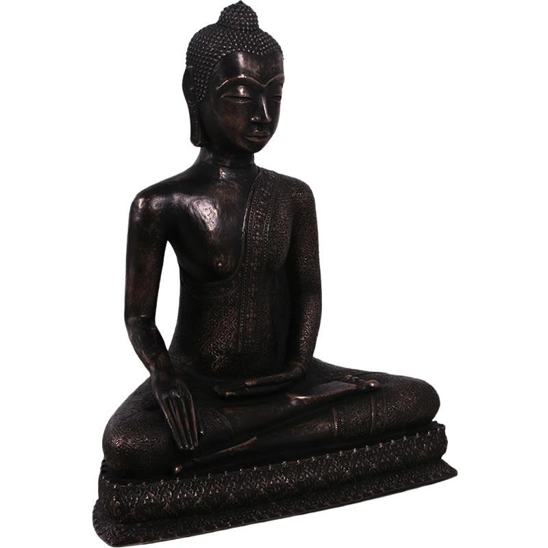 バンコク風 仏陀 ブッダ像 高さ83cm ブロンズ像風 神様 仏像 釈迦
