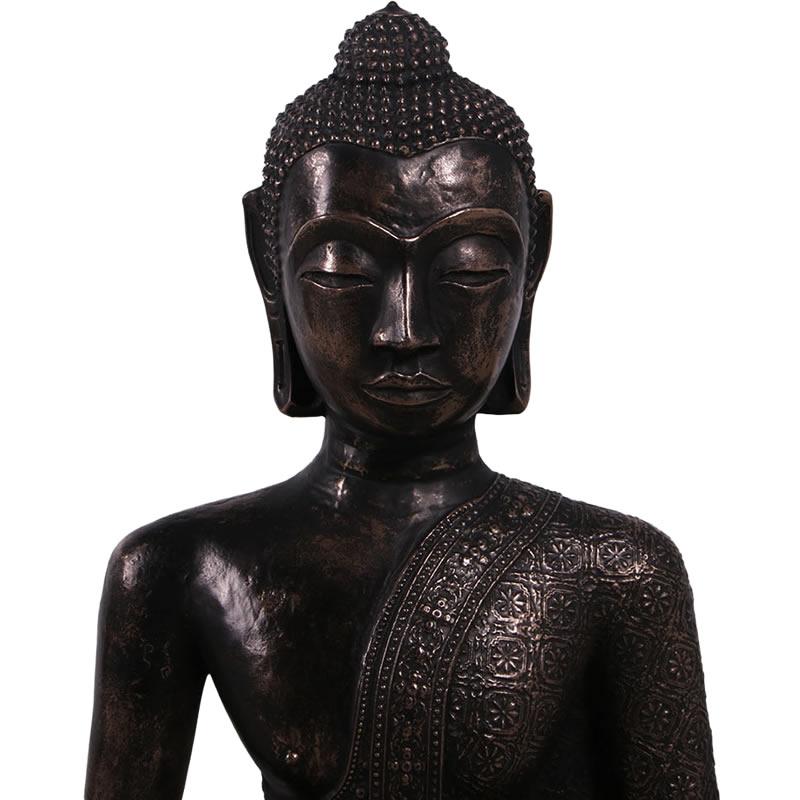 バンコク風 仏陀 ブッダ像 高さ83cm ブロンズ像風 神様 仏像 釈迦 