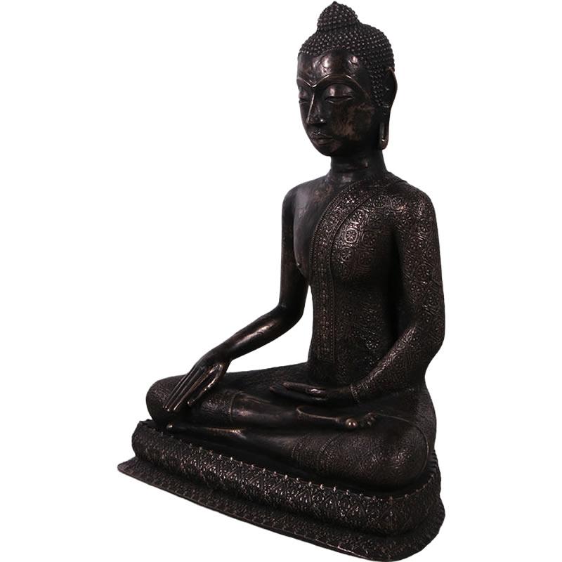 バンコク風 仏陀 ブッダ像 高さ83cm ブロンズ像風 神様 仏像 釈迦