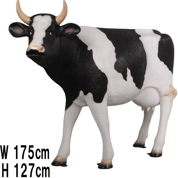 乳牛 127cm FRPオブジェ 看板 アイス ソフトクリーム ホルスタイン 装飾 牛乳 牧場 酪農 動物園 動物 像 置物 ウシ 大きい 店 インテリア ディスプレイ fr190047の画像