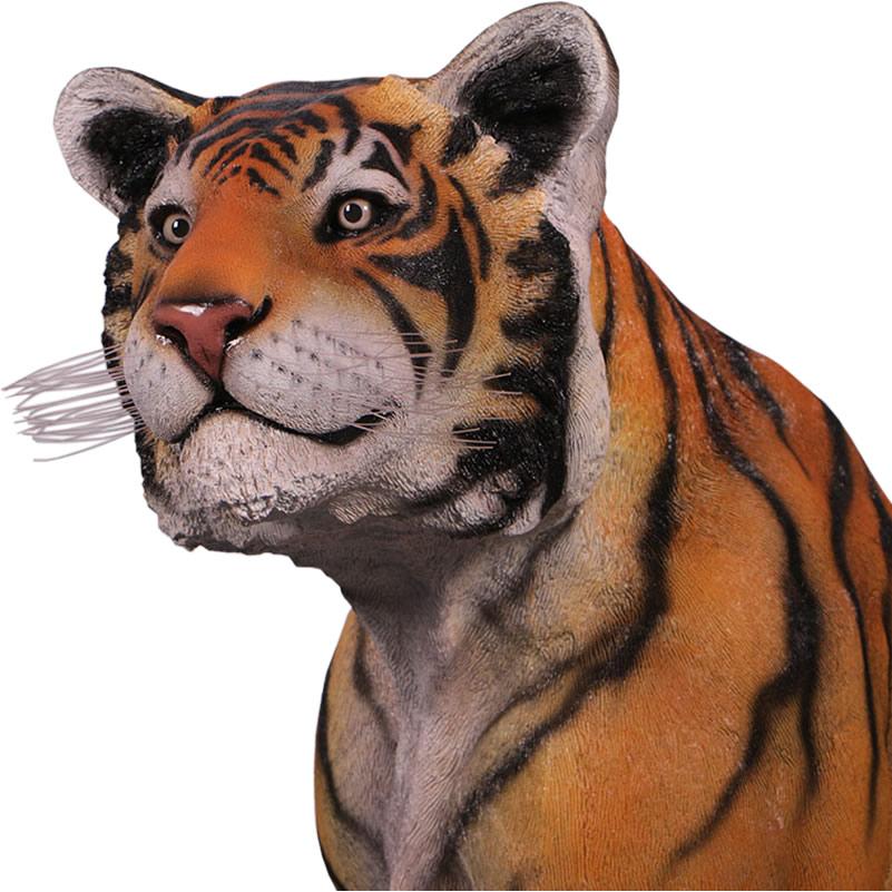 座るベンガルタイガー 可愛い 実物大 大型 リアル アニマル サファリ FRP オブジェ 虎 トラ とら 動物 インテリア フィギュア 置物 看板 博物館 動物園 fr200006の画像
