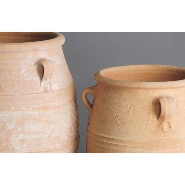 ギリシャ製 テラコッタ プランター ピサーリD 直径40cm 高さ60cm 素焼き 植木鉢 クレタ島シリーズ Crete in Greece Pithari GR-CC-1Dの画像