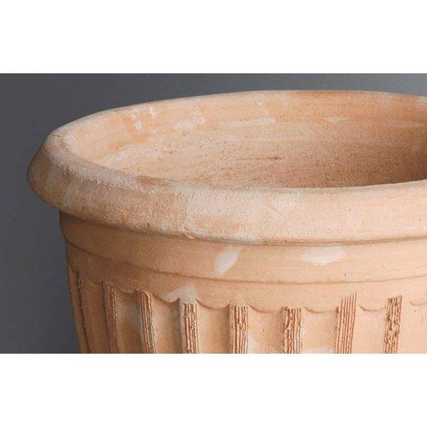 ギリシャ製 テラコッタ プランター ミコノス 直径44cm 高さ34cm クレタ島シリーズ Crete in Greece Mykonos GR-M-6 素焼き 植木鉢 送料無料の画像