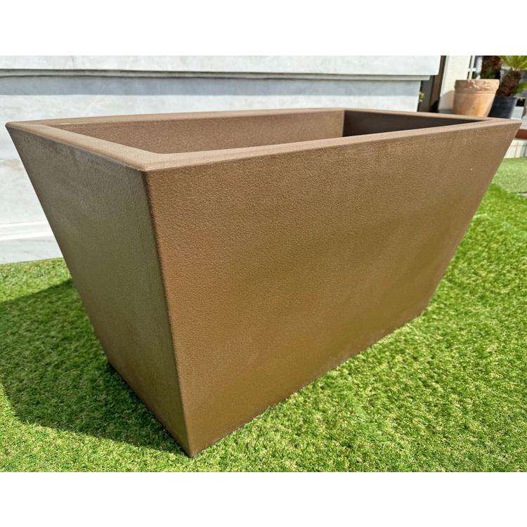 日本製 プランター アリエッタ トラペス ミッド W89cm 10号鉢×2  大きい 寄せ植え 家庭菜園 おしゃれ スクエア 樹脂製 茶色 特別セール品の画像