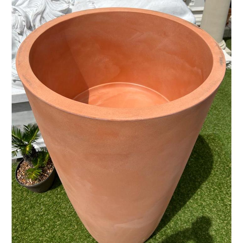 イタリア 91L プランター キボー ハイ φ60cm H120cm 20号相当 大型 大きい ラウンド スリム 樹脂製 軽量 丸 植木鉢 観葉植物 特別セール品の画像