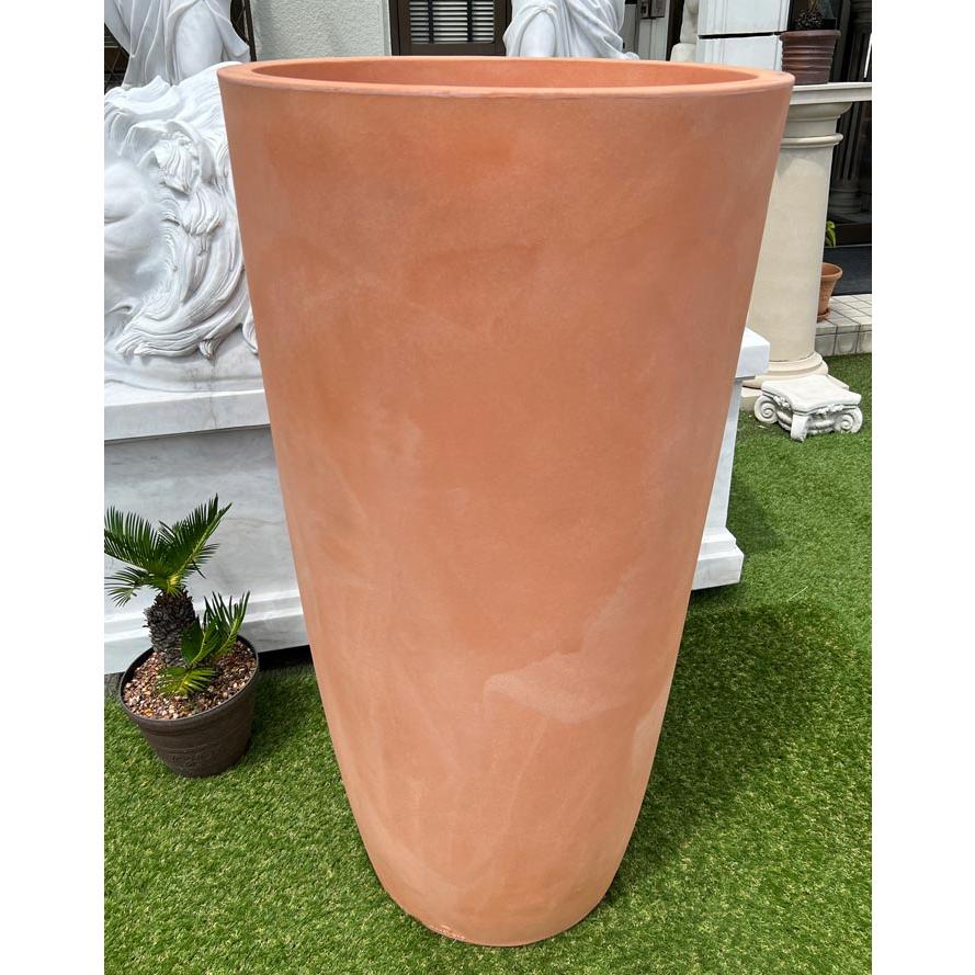 イタリア 91L プランター キボー ハイ φ60cm H120cm 20号相当 大型 大きい ラウンド スリム 樹脂製 軽量 丸 植木鉢 観葉植物 特別セール品の画像