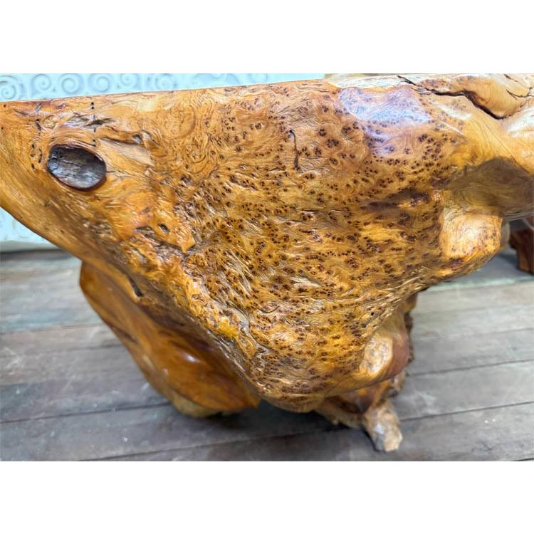 送料無料 自然木 木の根 座卓 低い テーブル W95cm 花台 盆栽卓 根卓