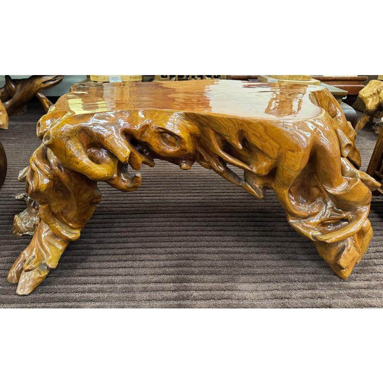 木の根の花台 楽天市場】送料無料 天然木 木の根 希少 テーブル W140cm 一点もの