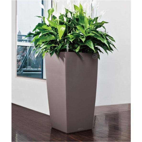 ドイツ製デザインプランター コラム 40 幅40cm 高さ75cm 底面灌水セット付 Column LE-8040 送料無料 レチューザ スクエア 植木鉢 鉢植え 屋外 おしゃれの画像
