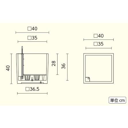 ドイツ製デザインプランター キューブ プレミアム 40 W40cm H40cm 底面灌水セット付 送料無料 レチューザ LE-3440 おしゃれ 軽量 正方形 スクエア 植木鉢 屋外の画像