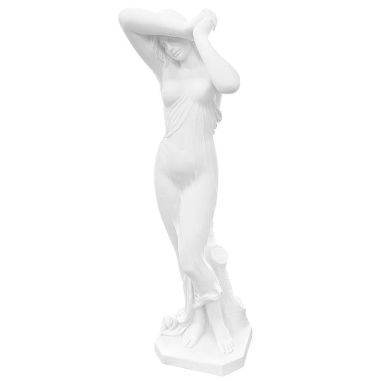 イタリア製 女性像 恥じらい 高さ約1m15cm made in itary 大理石 石像 オブジェ mod1032 彫刻 置物 大理石彫塑｜masuki-bijyutu｜02