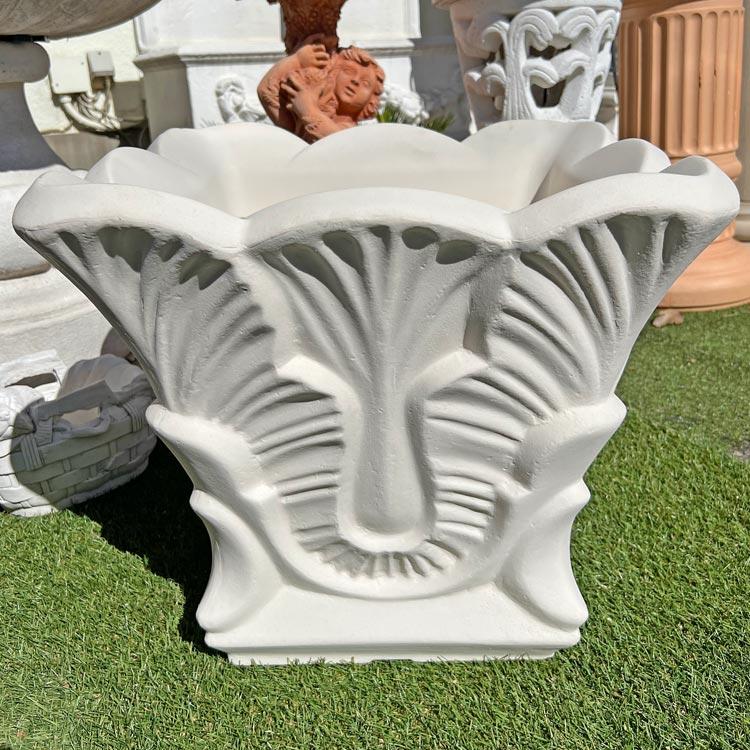 イタリア製 プランター エジプト NE1185 W50cm 62L おしゃれ ホワイト 白 植木鉢 大きい フラワーポット 樹脂製 プラスチック 特別セール品_9