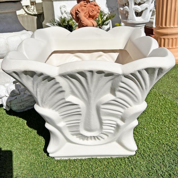 イタリア製 プランター エジプト NE1185 W50cm 62L おしゃれ ホワイト 白 植木鉢 大きい フラワーポット 樹脂製 プラスチック 特別セール品_11