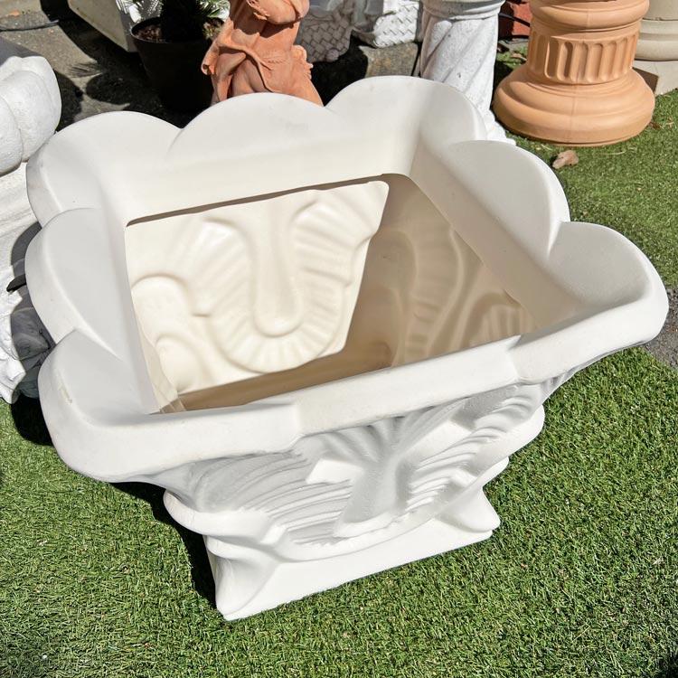イタリア製 プランター エジプト NE1185 W50cm 62L おしゃれ ホワイト 白 植木鉢 大きい フラワーポット 樹脂製 プラスチック 特別セール品_5