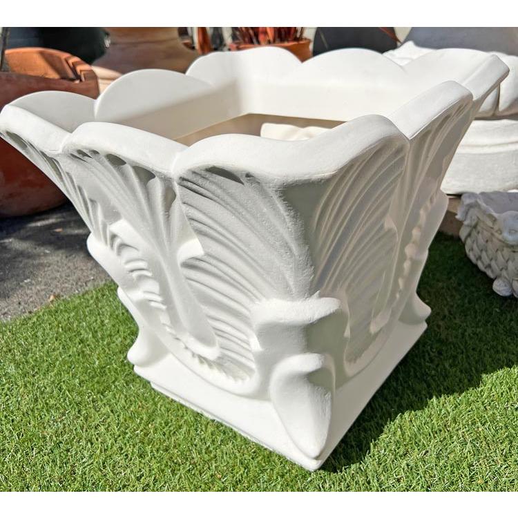 イタリア製 プランター エジプト NE1185 W50cm 62L おしゃれ ホワイト 白 植木鉢 大きい フラワーポット 樹脂製 プラスチック 特別セール品_10