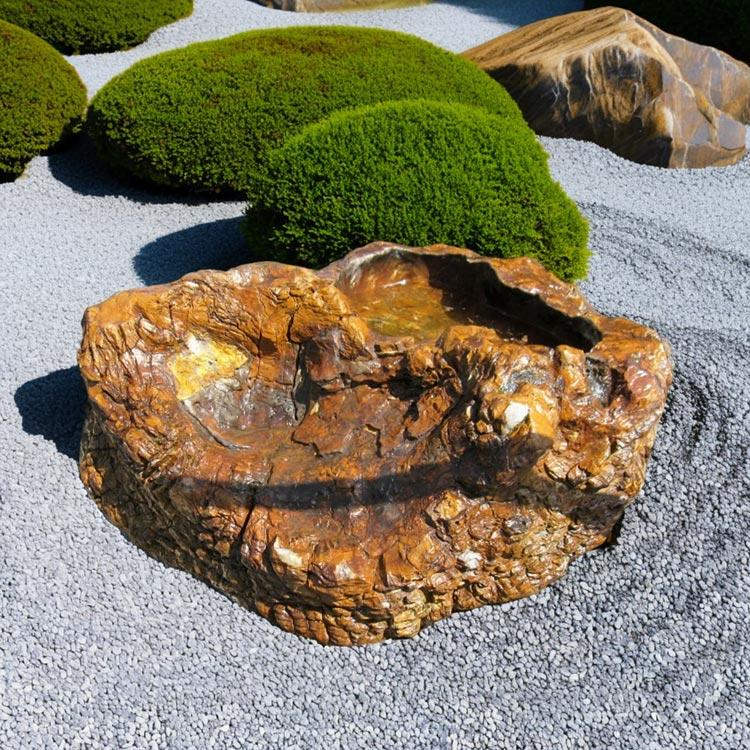 つくばい 珪化木 木化石 手水鉢 水鉢 大きい 庭石 天然石 溜まり石
