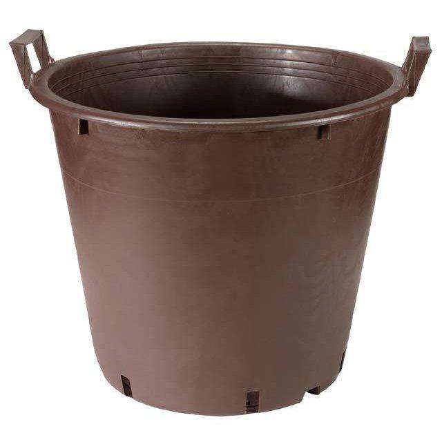 送料無料 ナーセリーポット 17個セット 15号 35L φ45cm ハンドル付 プランター 丸 大きい 大型 ブラウン 茶 植木鉢 大量 まとめ 生産者 農園 業務用 プロ OP45の画像