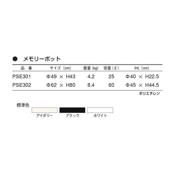 イタリア製 25L プランター メモリーポット PSE301 フラワーポット 植木鉢 樹脂 円形 ホワイト系 おしゃれ 観葉植物 送料無料 特別セール品の画像