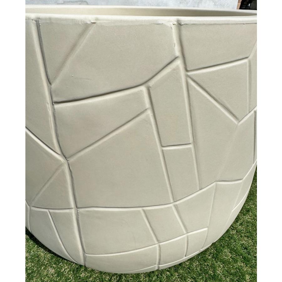イタリア製 25L プランター メモリーポット PSE301 フラワーポット 植木鉢 樹脂 円形 ホワイト系 おしゃれ 観葉植物 送料無料 特別セール品の画像