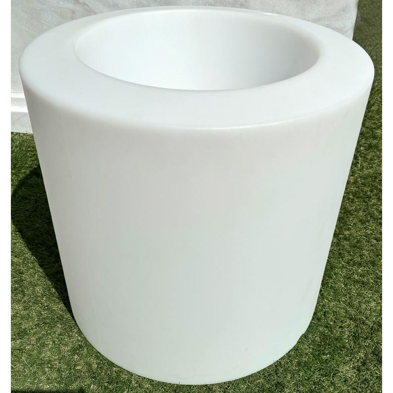 イタリア製イルミネーション プランター ライト付き φ50cm 樹脂製 フラワーポット LED 間接照明 おしゃれ 植木鉢 送料無料 特別セール品の画像
