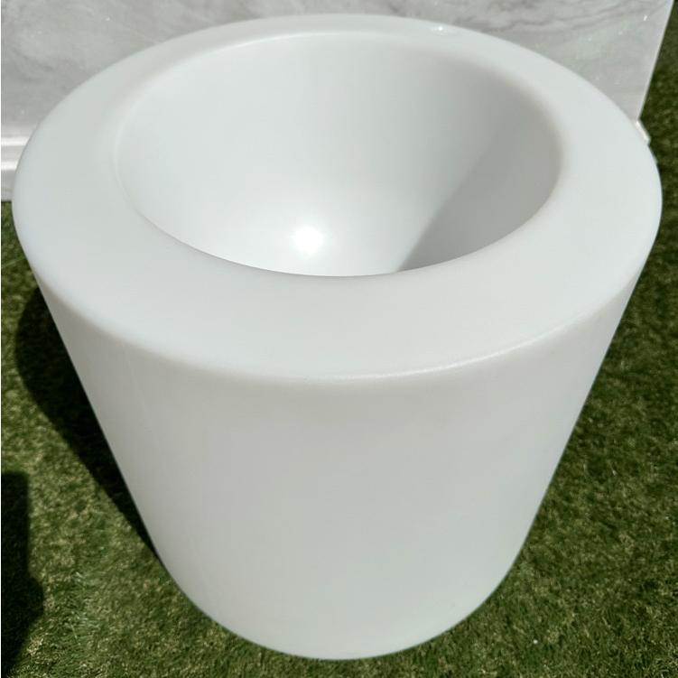 イタリア製イルミネーション プランター ライト付き φ50cm 樹脂製 フラワーポット LED 間接照明 おしゃれ 植木鉢 送料無料 特別セール品の画像