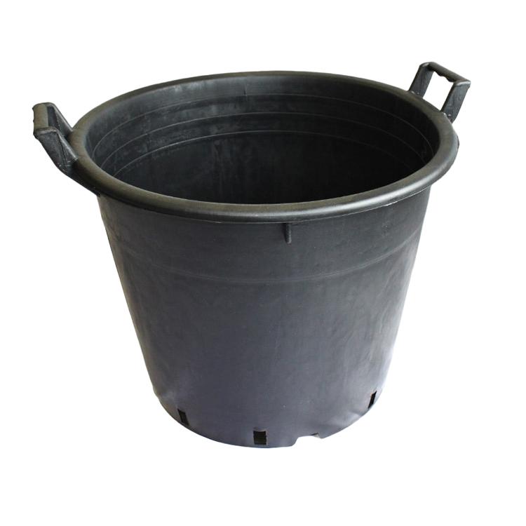 送料無料 ナーセリーポット 12個セット 17号 48L φ50cm 持ち手付 プランター 円形 大きい 大型 黒 ブラック 植木鉢 大量 まとめ 生産者 農園 業務用 プロ RP50_1