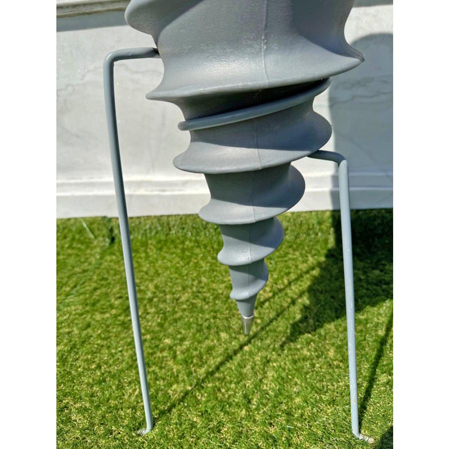 イタリア製 プランター サンタバーゼ スタンド付き φ40cm SANT40 樹脂製 プラスチック 軽いフラワーポット おしゃれ 丸い【特別セール品】の画像