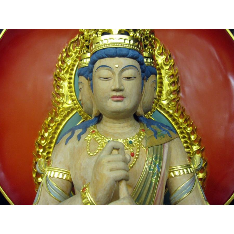 大日如来 四面大日如来 仏像 截金彩色 木彫り彫刻 仏像販売 : 仏像彫刻