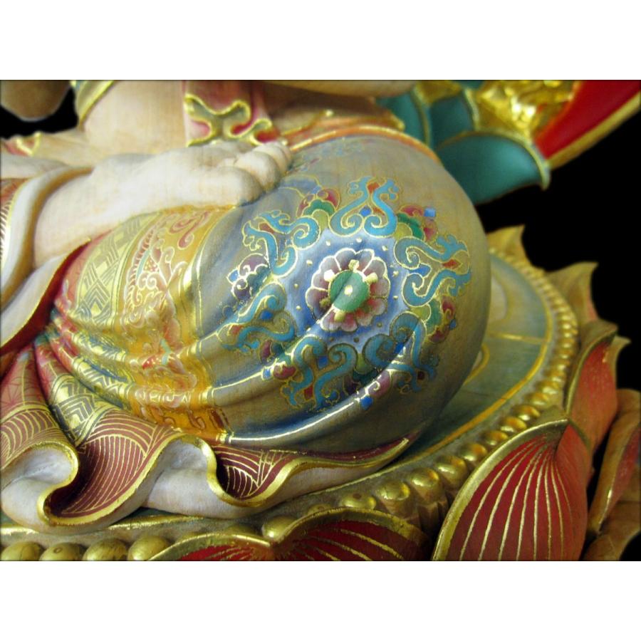 大日如来 四面大日如来 仏像 截金彩色 木彫り彫刻 仏像販売 : 仏像彫刻