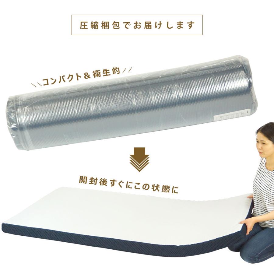 体圧分散 敷布団 三つ折り セミダブル ロマンス小杉 敷き布団 180ニュートン 送料無料 ムアツ布団より硬め 2659 Sd 快眠くらぶ Yahoo 店 通販 Yahoo ショッピング