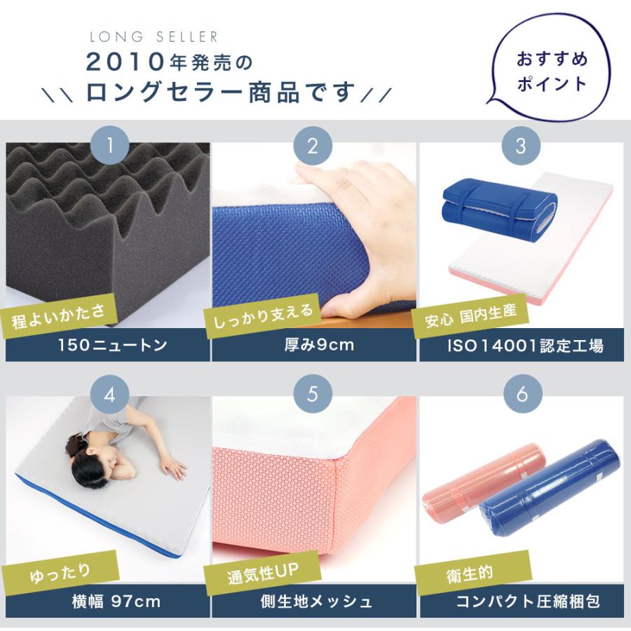 ロマンス小杉 マットレス シングル 体圧分散 敷布団 日本製 体圧分散