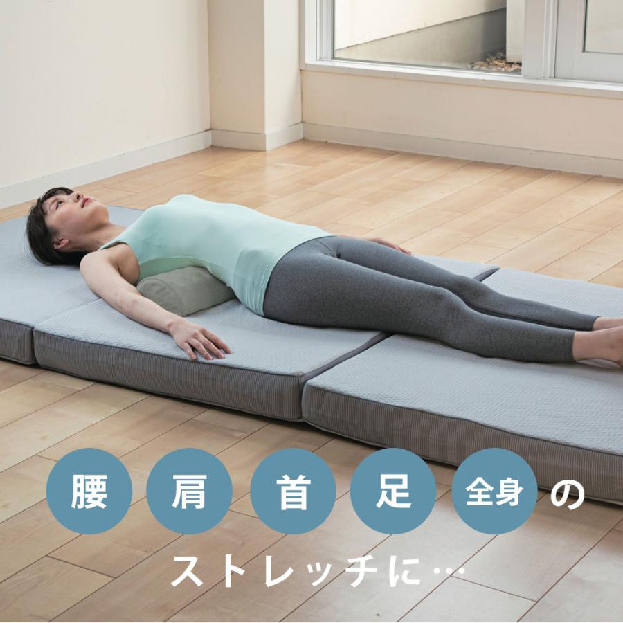 全身用 ストレッチ ピロー ロマンス小杉 ストレッチエコーまくら サポートピロー 腰 肩 首 足 全身ストレッチ 4505-1010