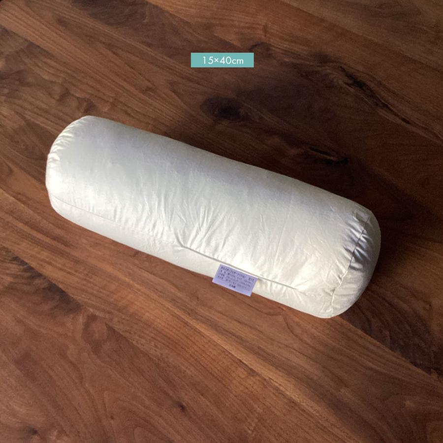 フェザー クッション 直径20cm 円筒型 円柱型 ヌード 羽根 ボルスター