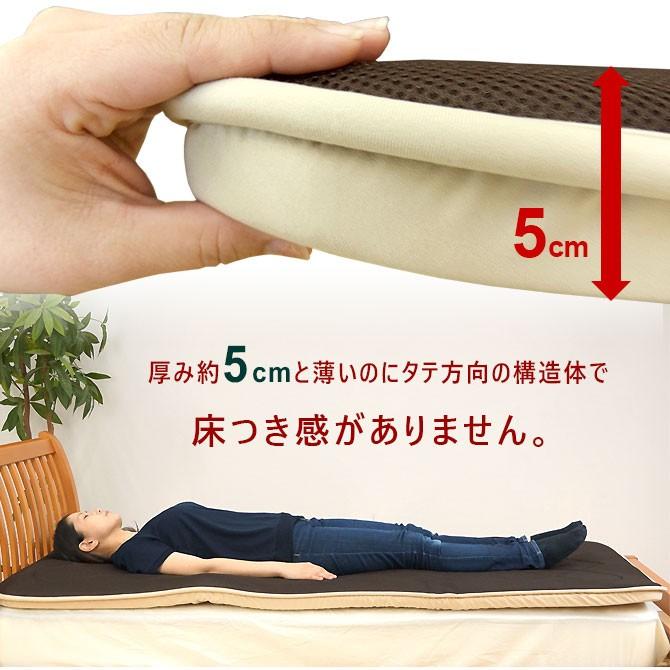 テイジン V-Lap ダブル 軽量敷布団　マットレス 日本製 ここちサイエンス テイジン V-Lap使用 日本製 体圧分散で腰にやさしい 超軽量・高