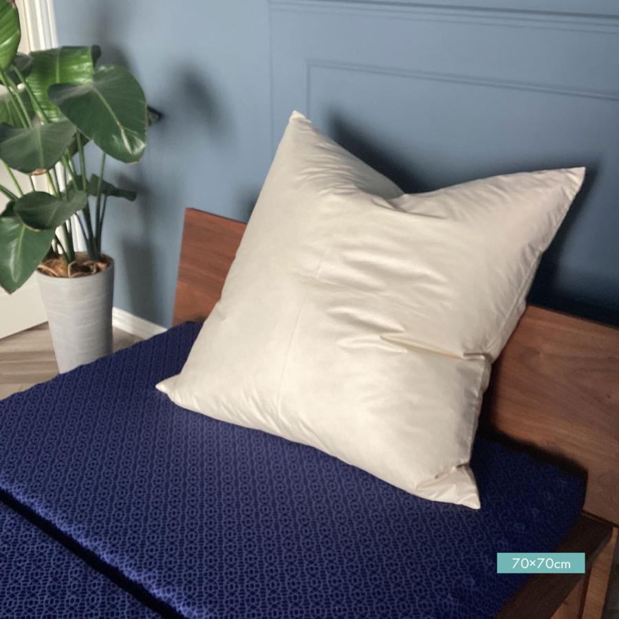 フェザー クッション 70×70 ヌード 四角 スクエア 羽根 スモール