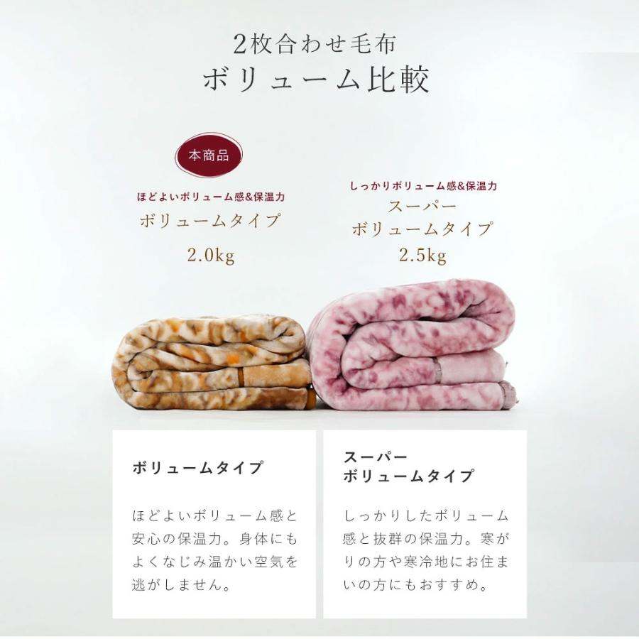 西川（nishikawa） 毛布 シングル ボリュームタイプ 2枚合わせ毛布 衿