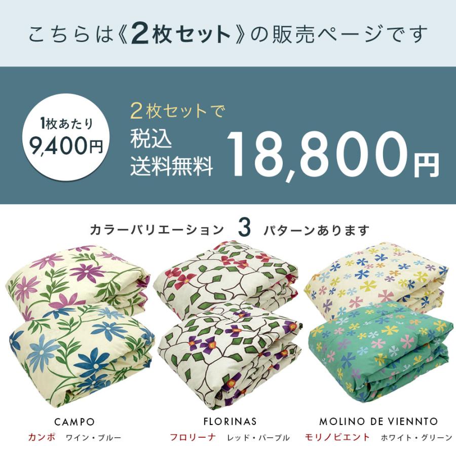 西川（nishikawa） 2枚組 シビラ 肌掛け布団 羽毛 肌ふとん 洗える