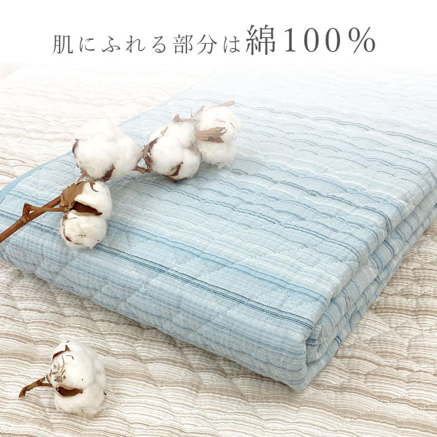 しじら 敷きパッド シングル 綿100% しじら織り 敷パット 夏 大津毛織