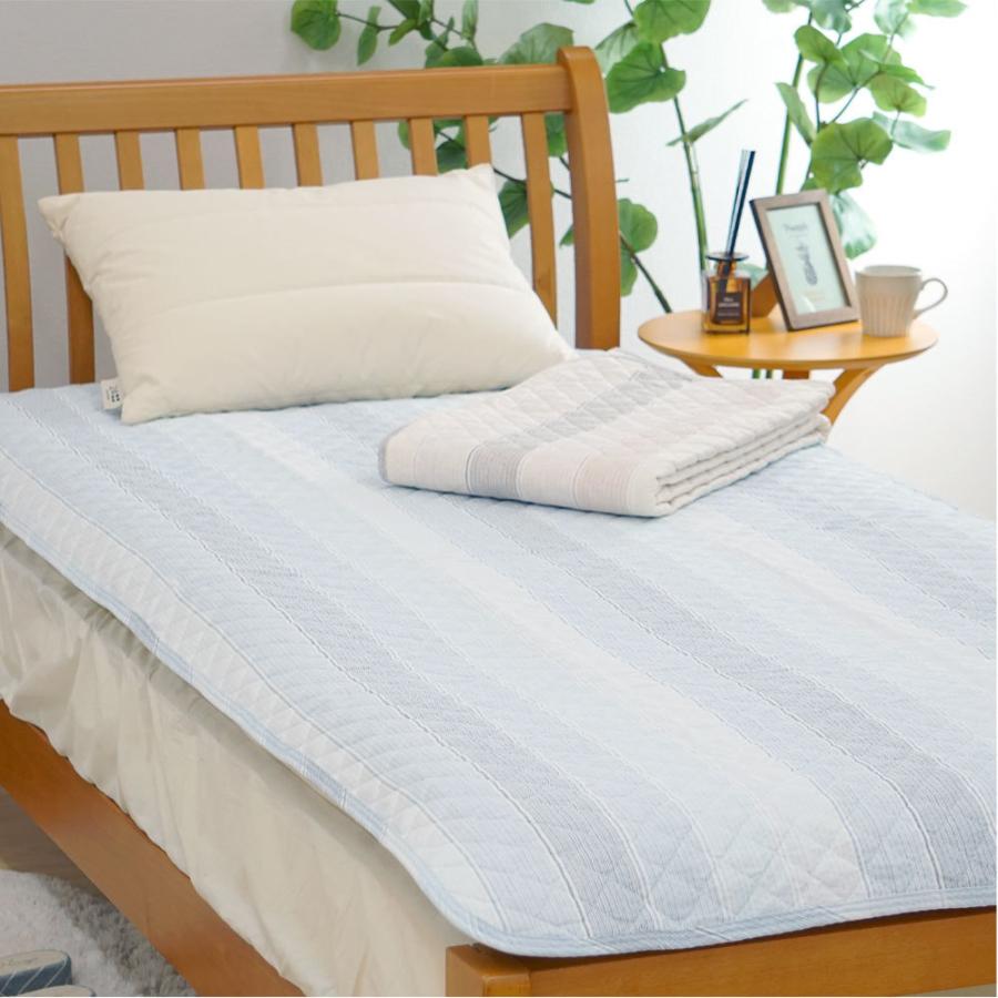 日本初の 大津毛織タッチクール冷感敷パット肌掛け布団枕パット3点