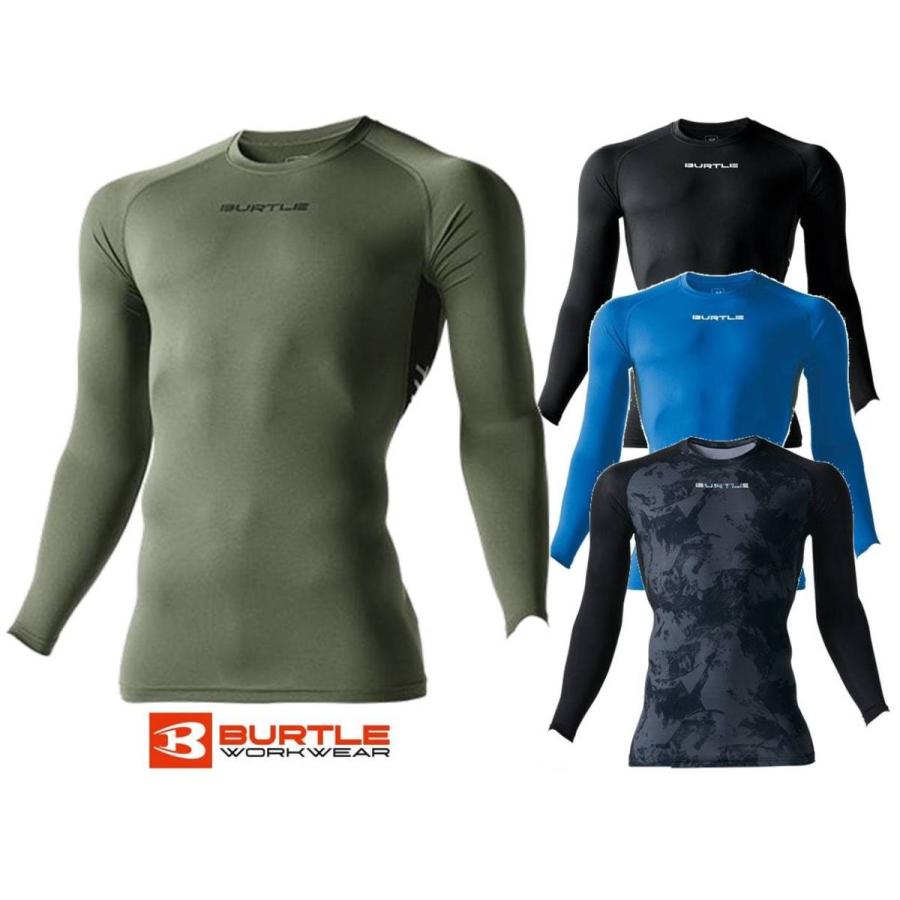 Burtle バートル 4064 S Xxl 長袖 インナー コンプレッション エアーフィット クールストレッチ 吸汗速乾