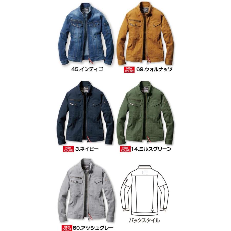 BURTLE バートル サマー 接触冷感 ストレッチ デニム 5011 5012 上下