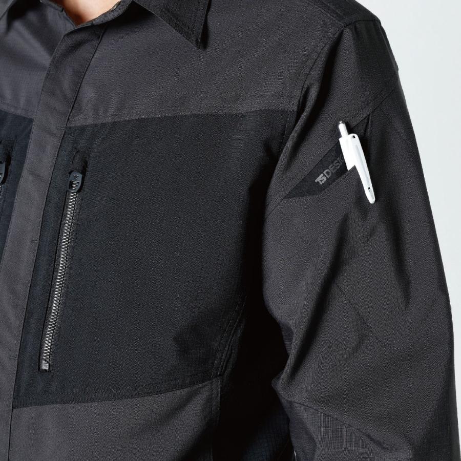 TS DESIGN 84605 ハイブリッドストレッチシャツ 長袖シャツ SS〜6L