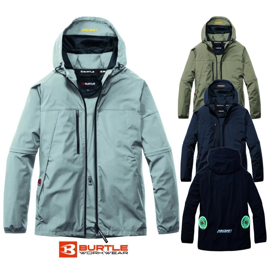 フルセット バートル 長袖/半袖 空調服 AC2121 カーキ XLクロダルマ BURTLE（バートル） 袖を取り外して半袖にもなる 長袖 ジャケット 2026